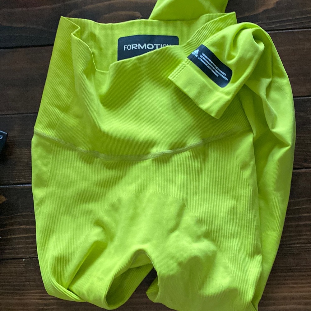 Adidas Formotion tights - neon - size small